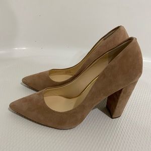 Brand New | Block Heeled Suede Dress Shoe |